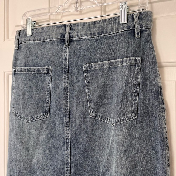 NWT Happily Grey Denim Midi Skirt 30” Waist - Picture 10 of 14